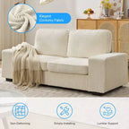Mjkone 71 Loveseat Sofa Couch, Corduroy Couch for Small Spaces