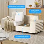 Mjkone 71 Loveseat Sofa Couch, Corduroy Couch for Small Spaces