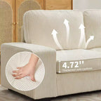 Mjkone 71 Loveseat Sofa Couch, Corduroy Couch for Small Spaces