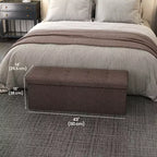Storage Ottoman Bench, 15 x 43 x 15 Inches, End of Bed Bench, Storage Chest, for Living Room, Bedroom, Entryway