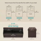 Storage Ottoman Bench, 15 x 43 x 15 Inches, End of Bed Bench, Storage Chest, for Living Room, Bedroom, Entryway