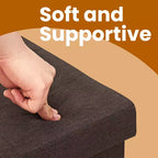 Storage Ottoman Bench, 15 x 43 x 15 Inches, End of Bed Bench, Storage Chest, for Living Room, Bedroom, Entryway