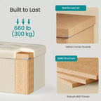 Storage Ottoman Bench, 15 x 43 x 15 Inches, End of Bed Bench, Storage Chest, for Living Room, Bedroom, Entryway