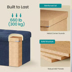 Storage Ottoman Bench, 15 x 43 x 15 Inches, End of Bed Bench, Storage Chest, for Living Room, Bedroom, Entryway