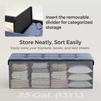 Storage Ottoman Bench, 15 x 43 x 15 Inches, End of Bed Bench, Storage Chest, for Living Room, Bedroom, Entryway