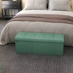 Storage Ottoman Bench, 15 x 43 x 15 Inches, End of Bed Bench, Storage Chest, for Living Room, Bedroom, Entryway