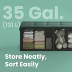 Storage Ottoman Bench, 15 x 43 x 15 Inches, End of Bed Bench, Storage Chest, for Living Room, Bedroom, Entryway