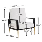 Christopher Knight Home Thurman Mid-Century Modern Metal and Rubberwood Velvet Arm Chair