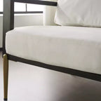 Christopher Knight Home Thurman Mid-Century Modern Metal and Rubberwood Velvet Arm Chair