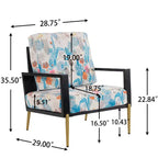 Christopher Knight Home Thurman Mid-Century Modern Metal and Rubberwood Velvet Arm Chair