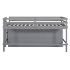 Whisen 81.8L x 40.8W Modern Design Twin Size Loft Bed with 4 Drawers, Underneath Cabinet and Shelves