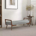 Christopher Knight Home Ford Mid-Century Modern Tufted 51.20 W Fabric Upholstered Solid Wood Bench