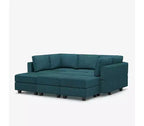 Belffin Modular Terry Sleeper Sofa with Storage Seat (9 Seats + 7 Sides)