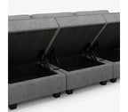 Belffin Modular Terry Sleeper Sofa with Storage Seat (9 Seats + 7 Sides)
