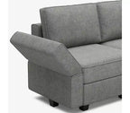 Belffin Modular Terry Sleeper Sofa with Storage Seat (9 Seats + 7 Sides)