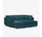 Belffin Modular Terry Sleeper Sofa with Storage Seat (9 Seats + 7 Sides)