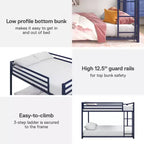 Struttura letto a castello in metallo DHP Miles