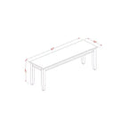 HomeStock Dining Bench with Wooden Seat
