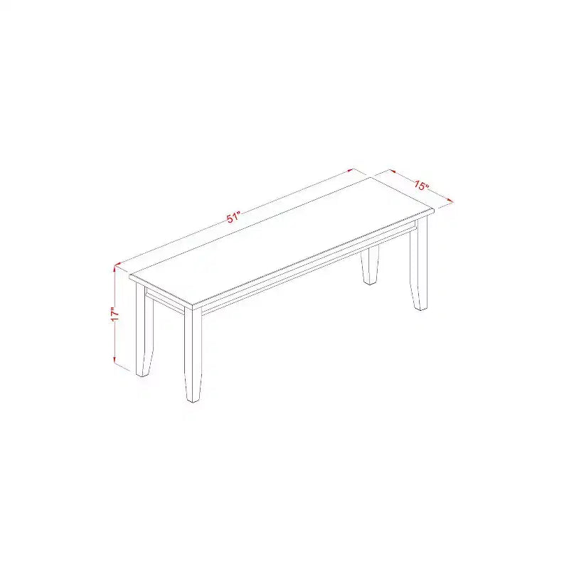 HomeStock Dining Bench with Wooden Seat