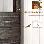 HOMCOM Mobile Bar da Cucina in Stile Fattoria con Luci LED e Ante Scorrevoli a Stalla, Mobile Bar 55 con Portabottiglie e Portabicchieri