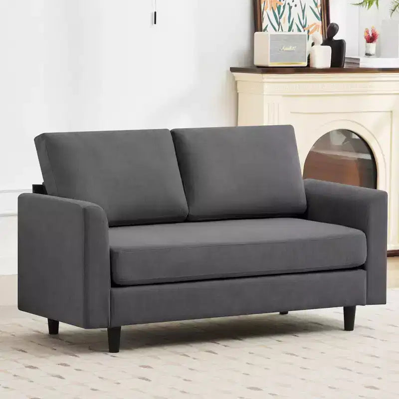 Hyleory Cozy Comfort Loveseat for Living Room, Small Space, Office, Apartment, Breathable Soft Fabric Sofa