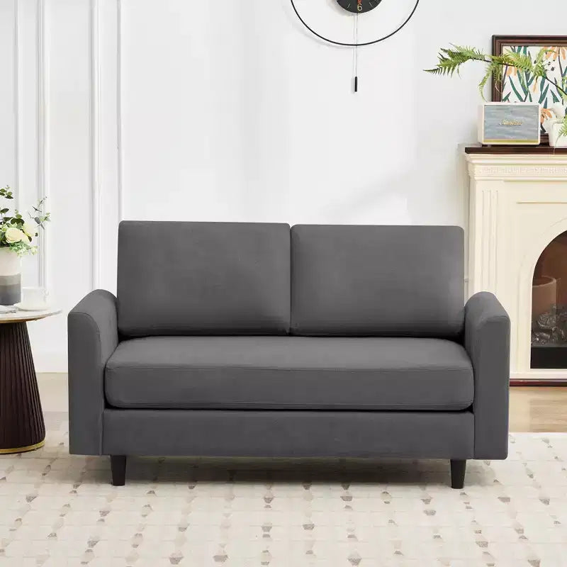 Hyleory Cozy Comfort Loveseat for Living Room, Small Space, Office, Apartment, Breathable Soft Fabric Sofa