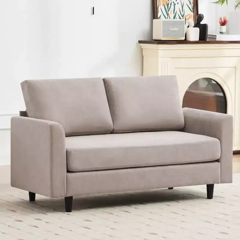 Hyleory Cozy Comfort Loveseat for Living Room, Small Space, Office, Apartment, Breathable Soft Fabric Sofa