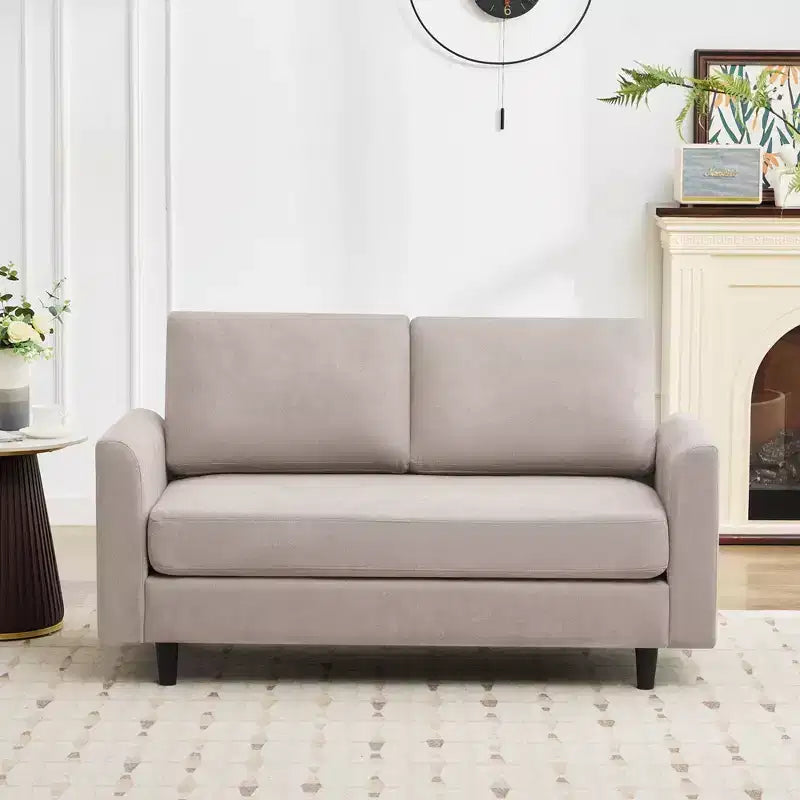 Hyleory Cozy Comfort Loveseat for Living Room, Small Space, Office, Apartment, Breathable Soft Fabric Sofa