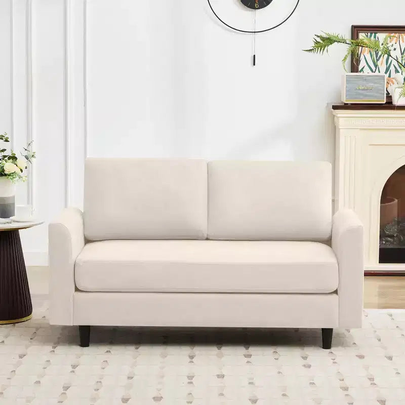 Hyleory Cozy Comfort Loveseat for Living Room, Small Space, Office, Apartment, Breathable Soft Fabric Sofa