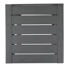 MAYEERTY Tavolino laterale moderno alla moda in alluminio con contenitore, grigio
