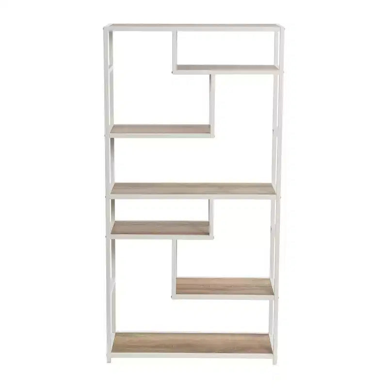 Household Essentials Jamestown Tall 6 Shelf Open Storage Bookshelf