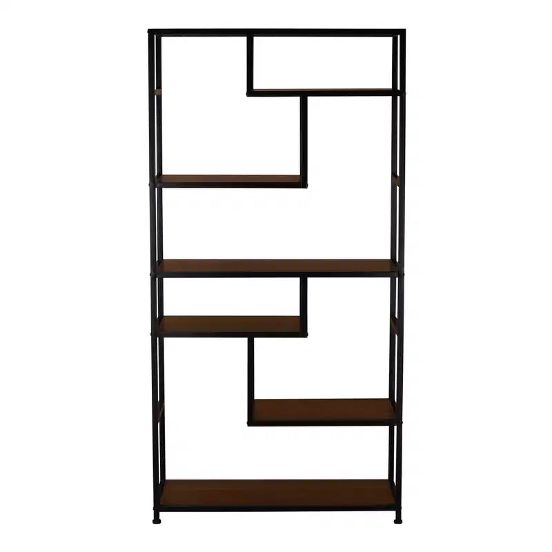 Household Essentials Jamestown Tall 6 Shelf Open Storage Bookshelf