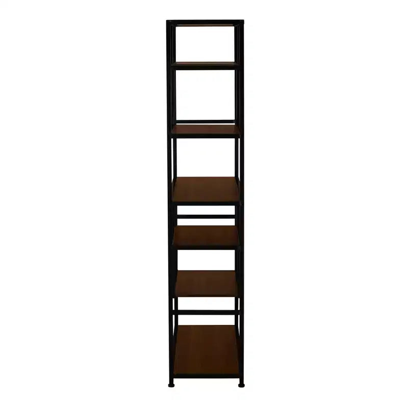 Household Essentials Jamestown Tall 6 Shelf Open Storage Bookshelf