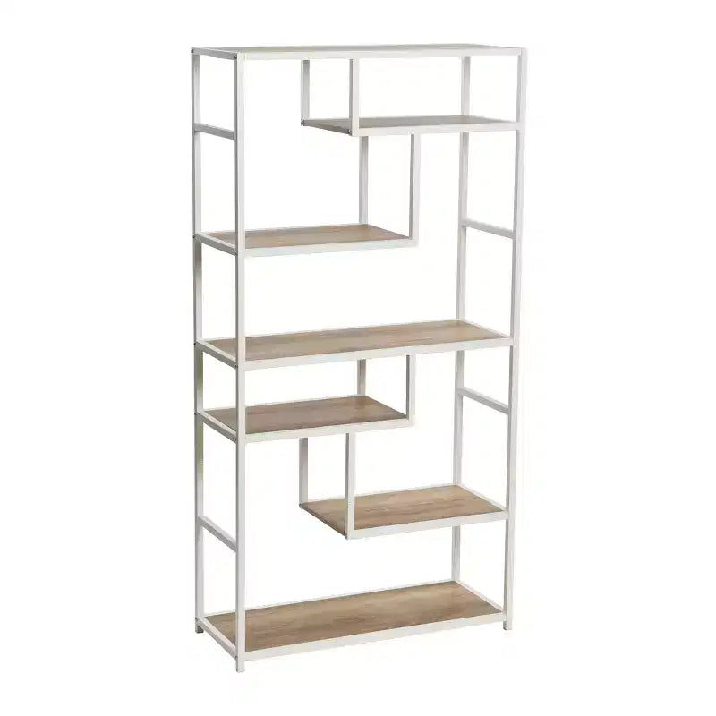 Household Essentials Jamestown Tall 6 Shelf Open Storage Bookshelf