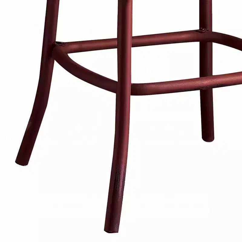 Metal and Wood Bar Chair with X-Shape Backrest
