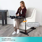 Stander Wonder Tray, Adjustable Swivel TV Tray & Laptop Desk with Cupholder & Laptop Wedges, XL, Black