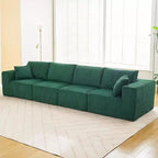 137 Sectional Couch Cloud Modular Modern Linear Sofa with Chaise Lounge, Corduroy Fabric, No Assembly Required, Convertible Compression Sleeper Sofa