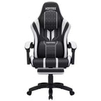 Sedia da gaming massaggiante extra large Hoffree Sedia da ufficio ergonomica per PC con poggiapiedi e regolabile
