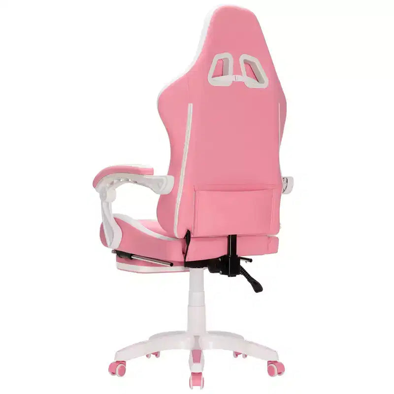 Sedia da gaming massaggiante extra large Hoffree Sedia da ufficio ergonomica per PC con poggiapiedi e regolabile