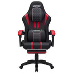 Sedia da gaming massaggiante extra large Hoffree Sedia da ufficio ergonomica per PC con poggiapiedi e regolabile