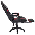 Sedia da gaming massaggiante extra large Hoffree Sedia da ufficio ergonomica per PC con poggiapiedi e regolabile