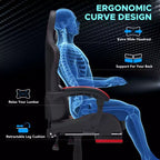 Sedia da gaming massaggiante extra large Hoffree Sedia da ufficio ergonomica per PC con poggiapiedi e regolabile