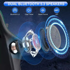 Sedia da gaming massaggiante in pelle Hoffree, ergonomica da ufficio per PC con altoparlante Bluetooth e poggiapiedi