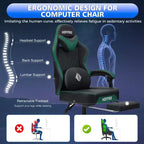 Sedia da gaming massaggiante in pelle Hoffree, ergonomica da ufficio per PC con altoparlante Bluetooth e poggiapiedi