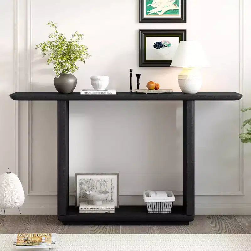 Christopher Knight Home Edana Tavolo Console Moderno con Base a U in Legno e Angoli Arrotondati