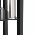 MAMAYEERTY Modern Tempered Glass End Table, Square Side Table for Living Room Bedroom, Black