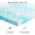 Materasso in memory foam blu morbido da 7,6 cm, per un comfort eccezionale, soluzione per un sonno di qualità superiore