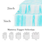 Materasso in memory foam blu morbido da 7,6 cm, per un comfort eccezionale, soluzione per un sonno di qualità superiore