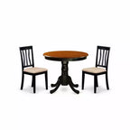 HomeStockKitchen Dining Table Set with 2 Chairs Modern Black
