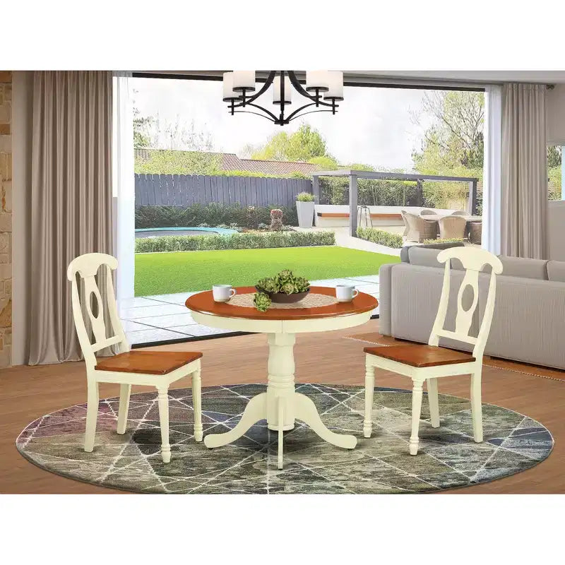 Set da pranzo angolare per cucina per 2 persone - Tavolo da pranzo e 2 sedie da cucina